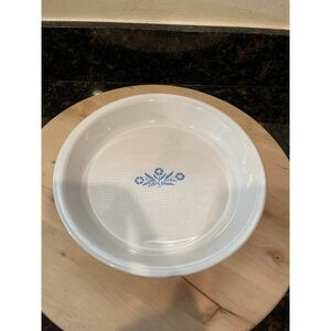 Vintage blue CorningWare Cornflower 9"pie plate
